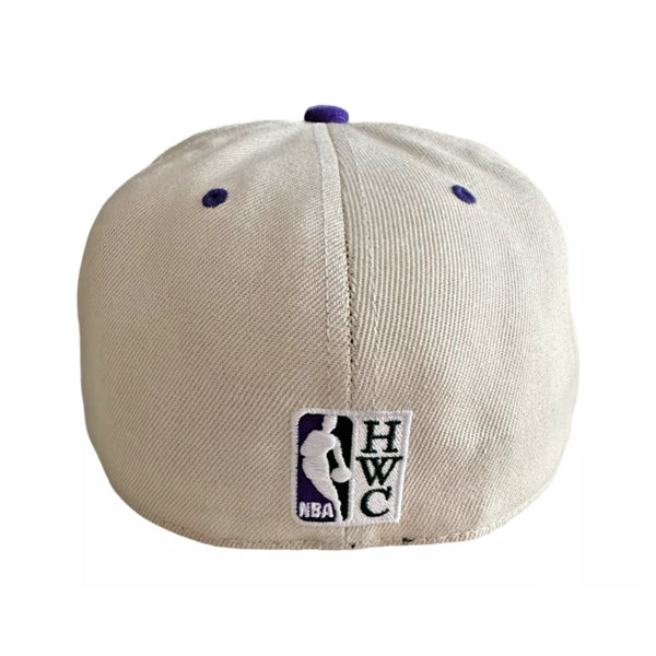 Milwaukee Bucks Mitchell & Ness Hat 7 5/8 Cream Purple 1977 All Star Game Patch