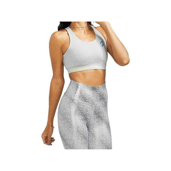 Peloton Womens Heathered Strappy Sports Bra Together We Go Far PS121 Size Small