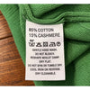 Charles Tyrwhitt Cotton Cashmere Sweater Men's M Green Crewneck Made Italy