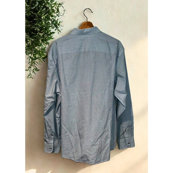 UNTUCKit Pio Cesare Button Down Shirt 2XL Check Plaid Long Sleeve Casual EUC