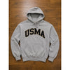 USMA West Point Vintage 90s Hoodie Sweatshirt Gray Made USA Sz. M Army Military