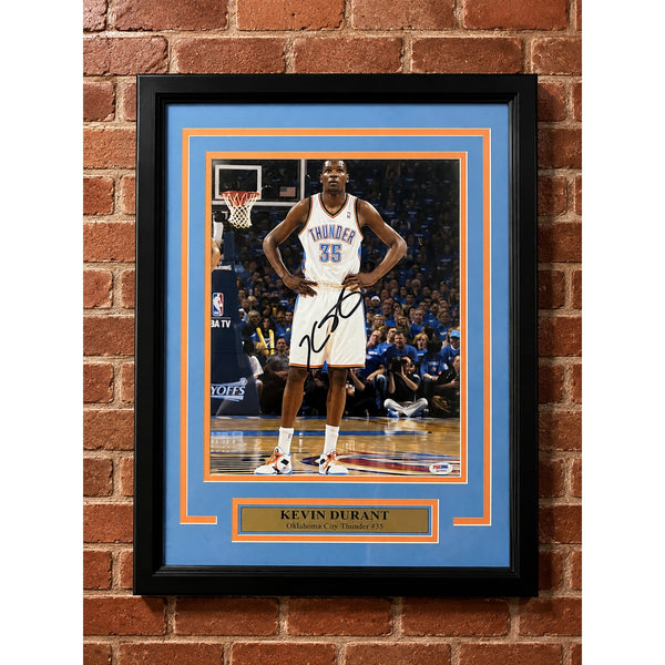 Kevin Durant Signed Autographed Framed Oklahoma City Thunder 11x14 Photo PSA DNA