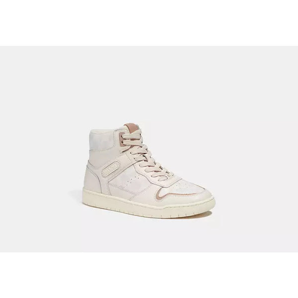 Coach Hi Top Sneakers CD304 Chalk Coated Canvas Women’s Sz 10B NIB MSRP $229