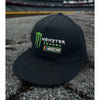 Monster Energy NASCAR Snapback Hat Black Green Logo Cap NWOT Adjustable