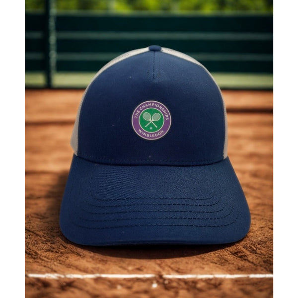Wimbledon Championships Trucker Hat Navy Mesh Strapback Tennis Cap OSFM EUC