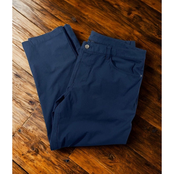 Lululemon ABC Pants Mens 36x28 Blue Classic Fit Warpstreme 5 Pocket LM5426S