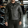 Robert Graham Racer Lined Jacket Black RGF22R86 $268 Zippers Biker Club Size 2XL