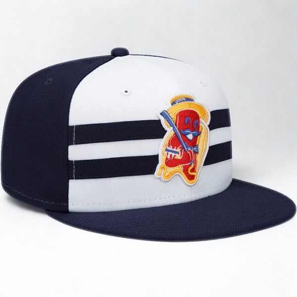 Brooklyn Cyclones New Era Coney Island Franks Hat Game Worn Noah Hall Sz. 7 3/8