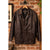 J.Crew Vintage Brown Leather Wool Blanket Lined Car Coat Jacket Men’s M Vintage