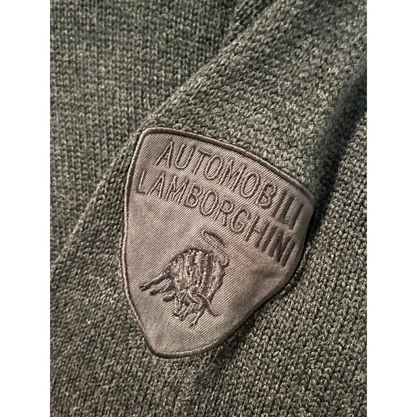 Lamborghini Automobili 1/4 Zip Sweater XL Merino Wool Made in Italy Authentic
