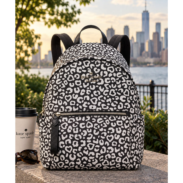 Kate Spade Chelsea Medium Backpack Leopard Heart KF338 NWOT MSRP $299 Rare