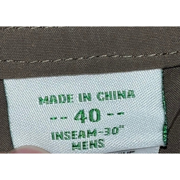 ExOfficio Insect Shield Convertible Hiking Pants Brown Green 40x30 Zip Off EUC