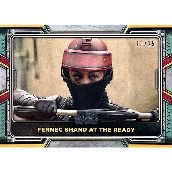 Star Wars Book of Boba Fett Fennec Shand Silver 13/25 2022 Topps #17 Rare