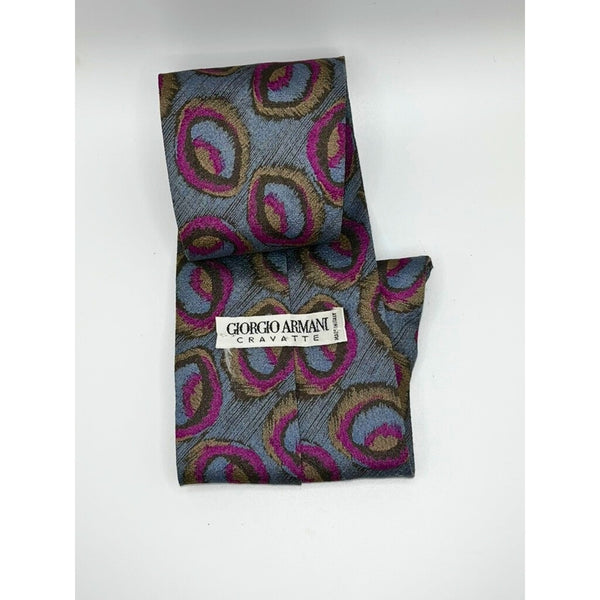 Giorgio Armani Cravatte 100% Silk Tie Abstract Pattern Made in Italy