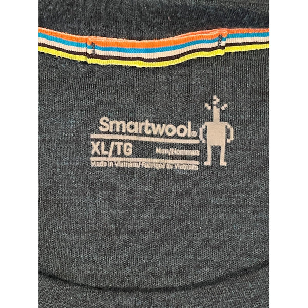 Smartwool Men's XL Merino Wool Long Sleeve Crewneck Base Layer Shirt Blue