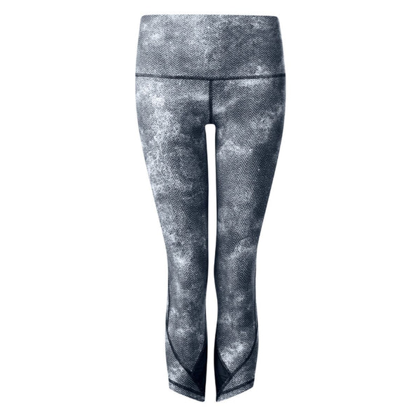 Lululemon Essential Rhythm Crop Leggings Sz 4 Diffusion Black White Luxtreme EUC