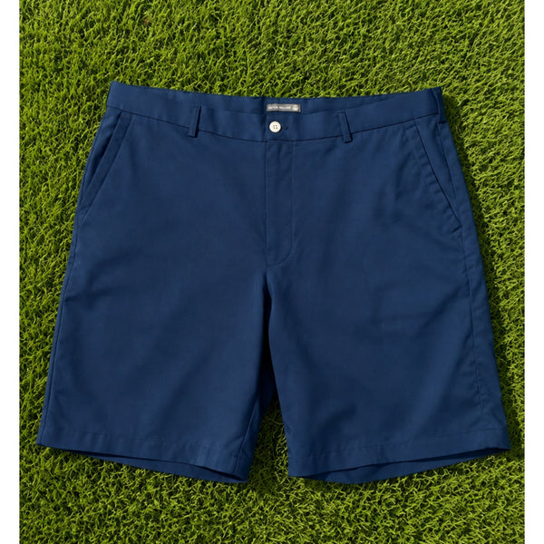 Peter Millar Crown Sport Salem Performance Shorts Mens 38 Blue Golf Wicking 9"