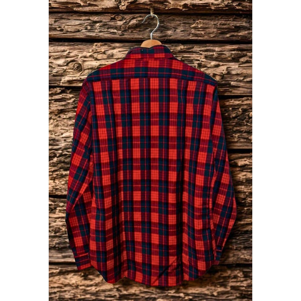 Pendleton Virgin Wool Shirt Red Black Tartan Plaid Made USA M NWT Deadstock VNTG