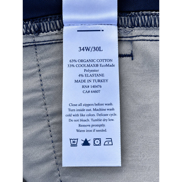 Faherty Reserve Movement 5-Pocket Pants Men's 34x30 Navy Stretch Chino