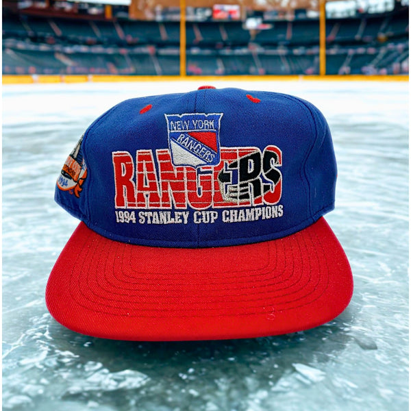 New York Rangers 1994 Stanley Cup Champs #1 Apparel Snapback Hat NWT VTG