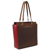 Tommy Hilfiger Antonella II Tote Chestnut Red Monogram Jacquard Womens EUC