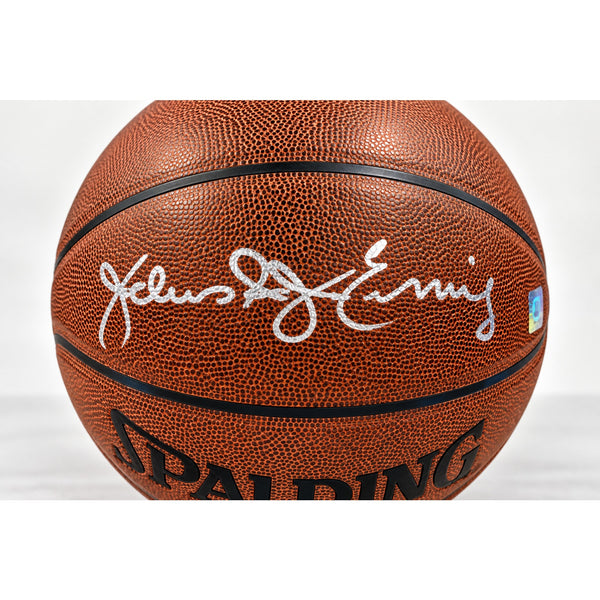 Julius Dr. J Erving Signed Spalding NBA Basketball Auto COA HOF 76ers Sixers