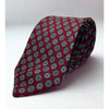 Christian Dior Monsieur Silk Tie Red Geometric Medallion Vintage Made in USA