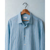 Brioni Mens XL Blue Striped Linen Cotton Button Down Shirt Made Italy Luxury