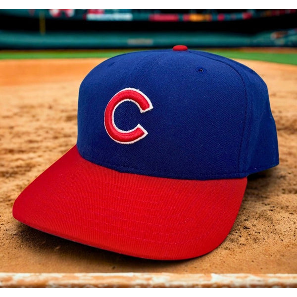 Chicago Cubs MLB New Era Snapback Hat Made In USA Wool Cap M/L 90’s Vintage