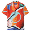 Awake NY x Sam Friedman Silk Shirt Orange Abstract Print Sz L NWOT RARE