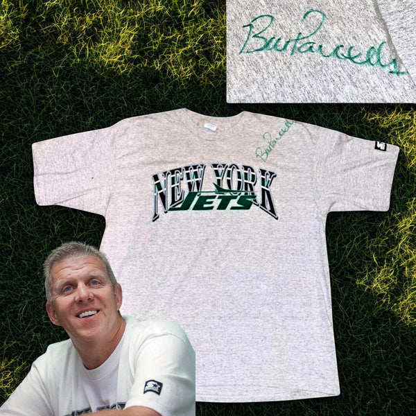 New York Jets Starter T Shirt XL Bill Parcells Signed Auto USA Rare NFL Vintage