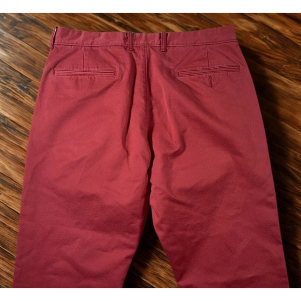 J.Crew 770 Straight Fit Broken-In Chino Pants Men’s 32x32 Red Cotton Khaki