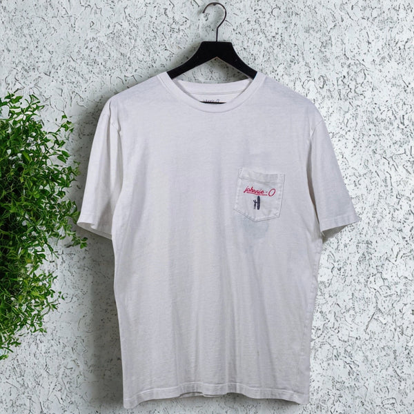 Johnnie-O West Coast Prep Surf Pocket T Shirt White Medium Coastal Beach Tee