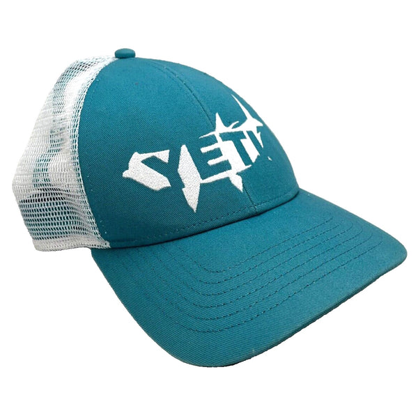 YETI Tarpon Fish Light Blue (Teal) Trucker Hat Ball Cap Mesh Snapback
