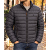 Polo Ralph Lauren Down Puffer Jacket Packable Full Zip Men's M Grey 90% Down