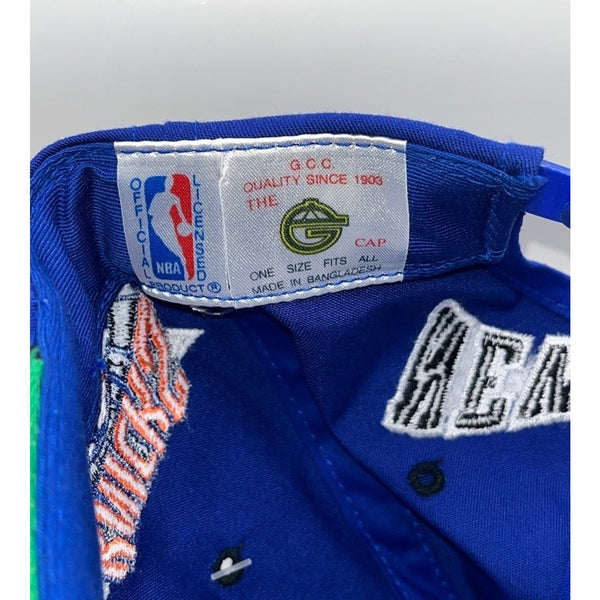 New York Knicks G Cap Vintage 90s Snapback Hat NBA Deadstock NWT Rare Blue Black