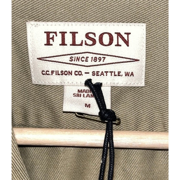 C.C. Filson Co. Chino Twill Shirt Sz. Medium Wood Duck NWT Cotton Field Workwear