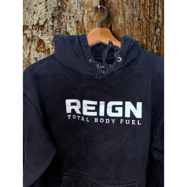 Reign Total Body Fuel Hoodie Black Sz S Monster Energy Y2K Gym Sweatshirt