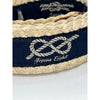Polo Ralph Lauren Nautical Rope Belt Size 38 Lighthouse Knots D-Ring Vintage