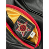 Jeff Hamilton Peoria Rivermen Reversible Leather Satin Jacket M 90’s Hockey VTG