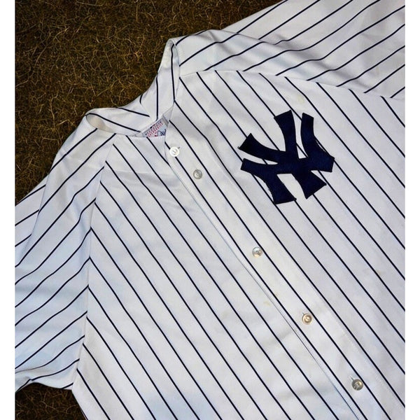 New York Yankees Thurman Munson Majestic Pinstripe Jersey 2XL Vintage MLB