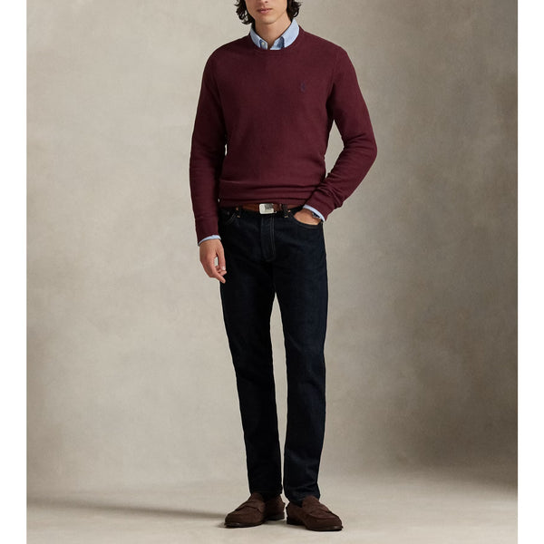 Polo Ralph Lauren Sweater 2XL Red Wine Pima Cotton Knit Crewneck Long Sleeve