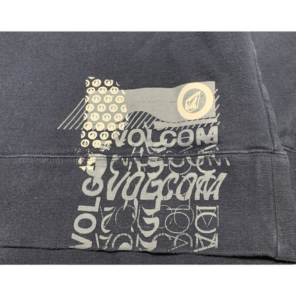 Volcom Hoodie Small Full Zip Navy Y2K Vintage Skate Surf Grunge Thermal Lined