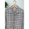 Faherty Brand Seaview Flannel Shirt Mens XL Gray White Plaid Organic Cotton