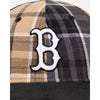 Boston Red Sox Multi Panel Plaid New Era 9FIFTY High Crown Strapback Hat NWT