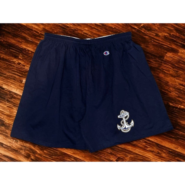 US Navy Champion Issue Shorts Men's 2XL Navy Blue USNA PT Athletic Training USA