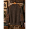 Polo Ralph Lauren Military Commando Shooting Jumper Wool Alpaca Leather Sz L