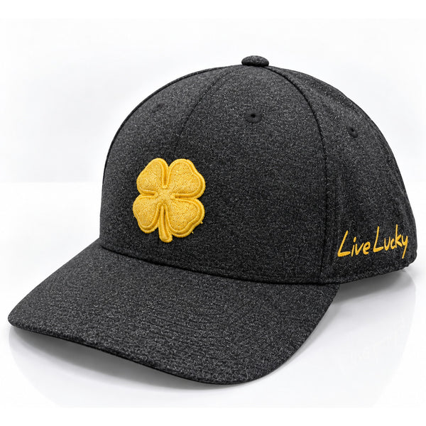Black Clover Rawlings Gold Glove Award FlexFit Hat Gray S/M Live Lucky Rare