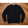 Lands' End Mens 100% Cashmere V-Neck Sweater Black 2XL Tall