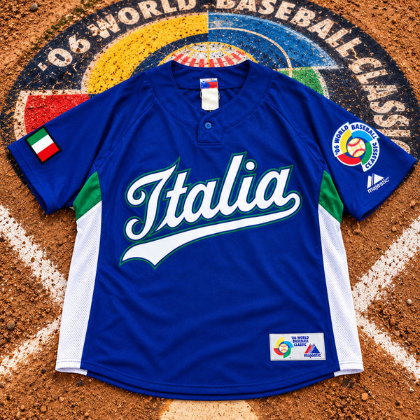 Italy Italia 2006 World Baseball Classic Majestic Jersey 2XL USA Made Vintage